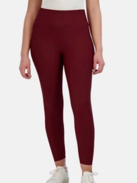 Sage Pants - Sage High-Rise Burgundy Leggings